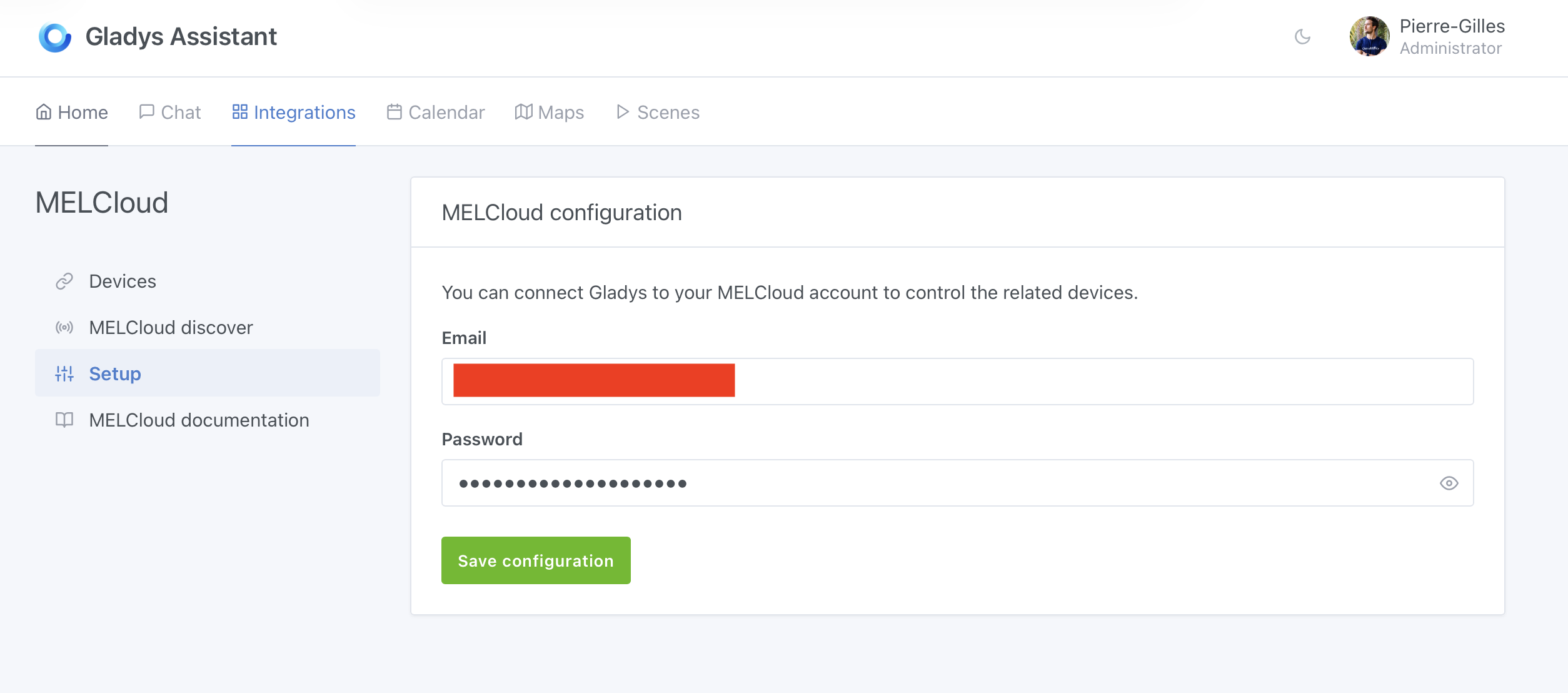 MELCloud configuration
