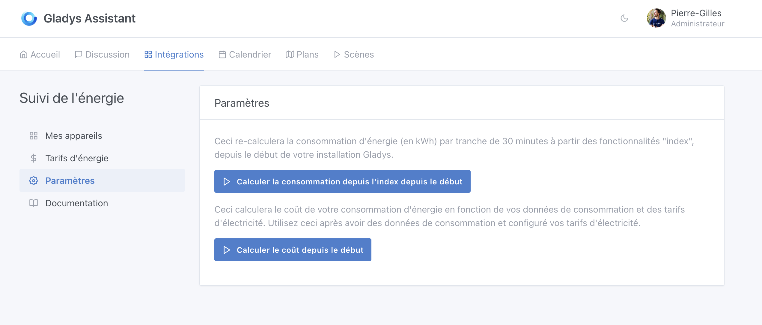 Re-calculer consommations historiques